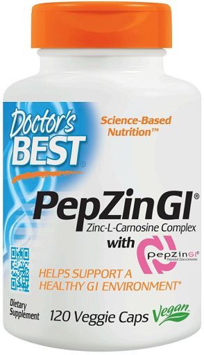 Doctor’s Best PepZin GI Zinc-L-Carnosine Complex 120 rastlinných kapsúl