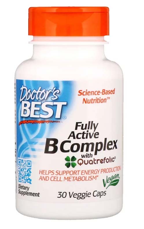 DOCTORS BEST Fully Active B komplex 30 kapsúl